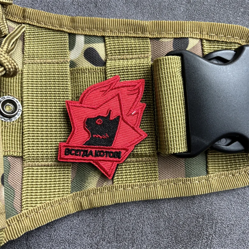 Parche táctico bordado de gato – insignia militar con gancho y bucle - imagen 4