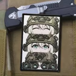 Parches tácticos de moral de chica de Anime militar, parche divertido de gancho y bucle, insignia, brazalete, pegatinas para mochila
