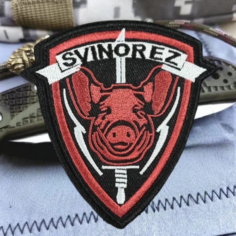 SVINOREZ parche bordado 3D chaleco táctico gancho y bucle sombreros insignia de moral mochila pegatinas decorativas brazalete parches para ropa - imagen 4