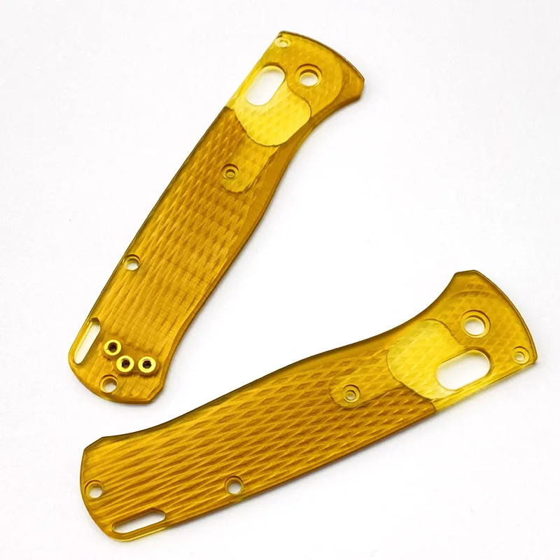 1 par de cuchillos plegables con mango de agarre, básculas para Bugout 535 genuinos de Benchmade, accesorios de bricolaje - imagen 4