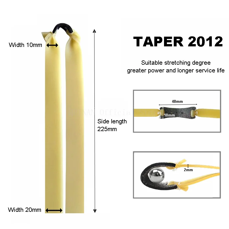 Correa de goma para tirachinas, accesorio grueso de alta precisión, de látex, para caza, 2/4/6 piezas, 2,0mm - imagen 4
