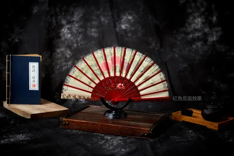 Abanico de madera para baile en grupo español, abanico plegable clásico multicolor, modelo de pasarela - imagen 5