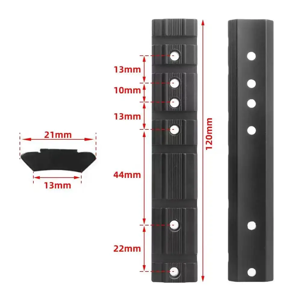 Adaptador Universal de Riel de 11 mm a 20 mm - Soporte de Base Curva para Rifles/Ópticas Tácticas de Airsoft |   Instalación Fácil - imagen 2