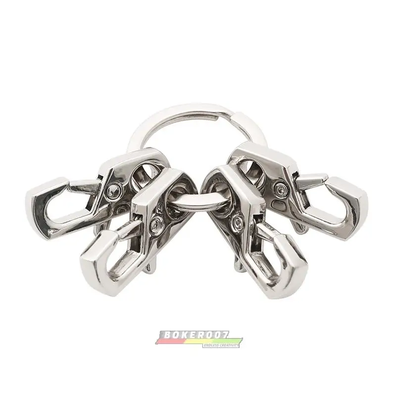 Hebilla de gancho de aleación de Zinc de 5 piezas, hebilla cuadrada de suspensión para mochila al aire libre, hebilla de Montañismo S, 8 figuras - imagen 3