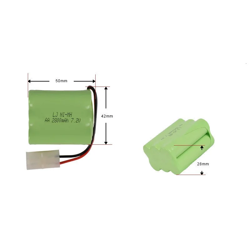 (Modelo T) 7,2 v 2800mah batería NiMH para juguetes Rc tanques de coches trenes Robot barco pistola Ni-MH AA 700mah 7,2 v batería recargable 1 Uds - imagen 2