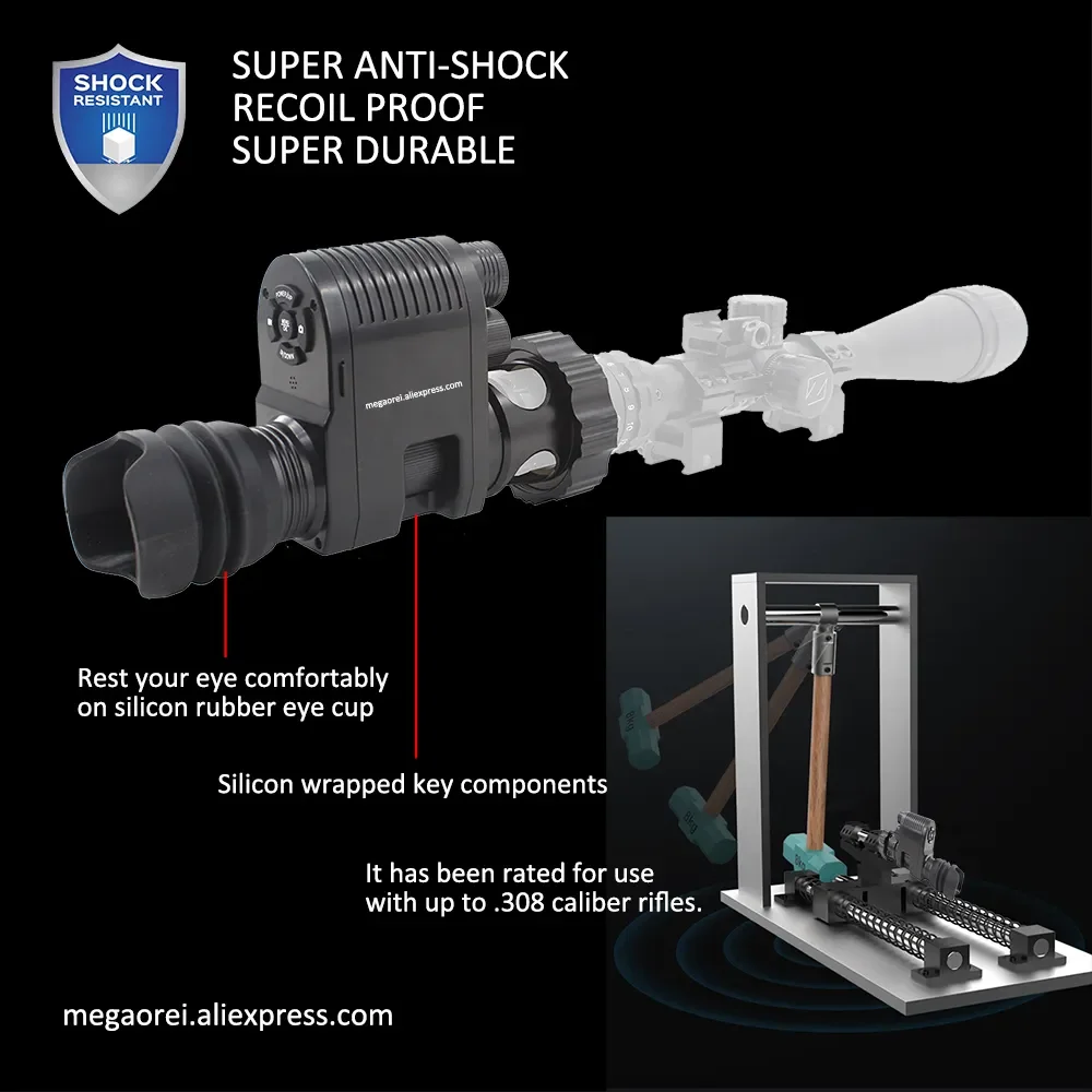 Telescopio de visión nocturna M4A, cámara de caza HD de 1080p, monoculares con Zoom 4X, videocámara de alcance trasero, accesorio adicional con 850nm incorporado - imagen 4