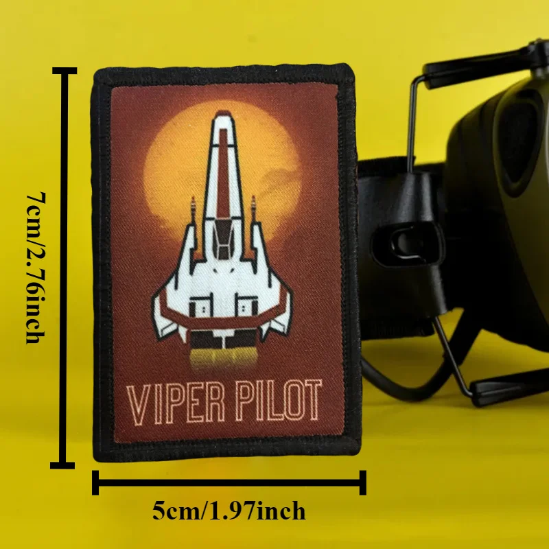 Viper Pilot-Emblema de gancho y bucle impreso, parche táctico moral, insignia militar, brazalete de combate, pegatinas para mochila - imagen 2