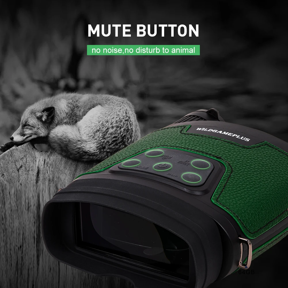 Wildgameplus WG600B gafas de visión nocturna infrarroja óptica 1080P HD binoculares de caza telescopio botón de silencio con grabación de Audio - imagen 2