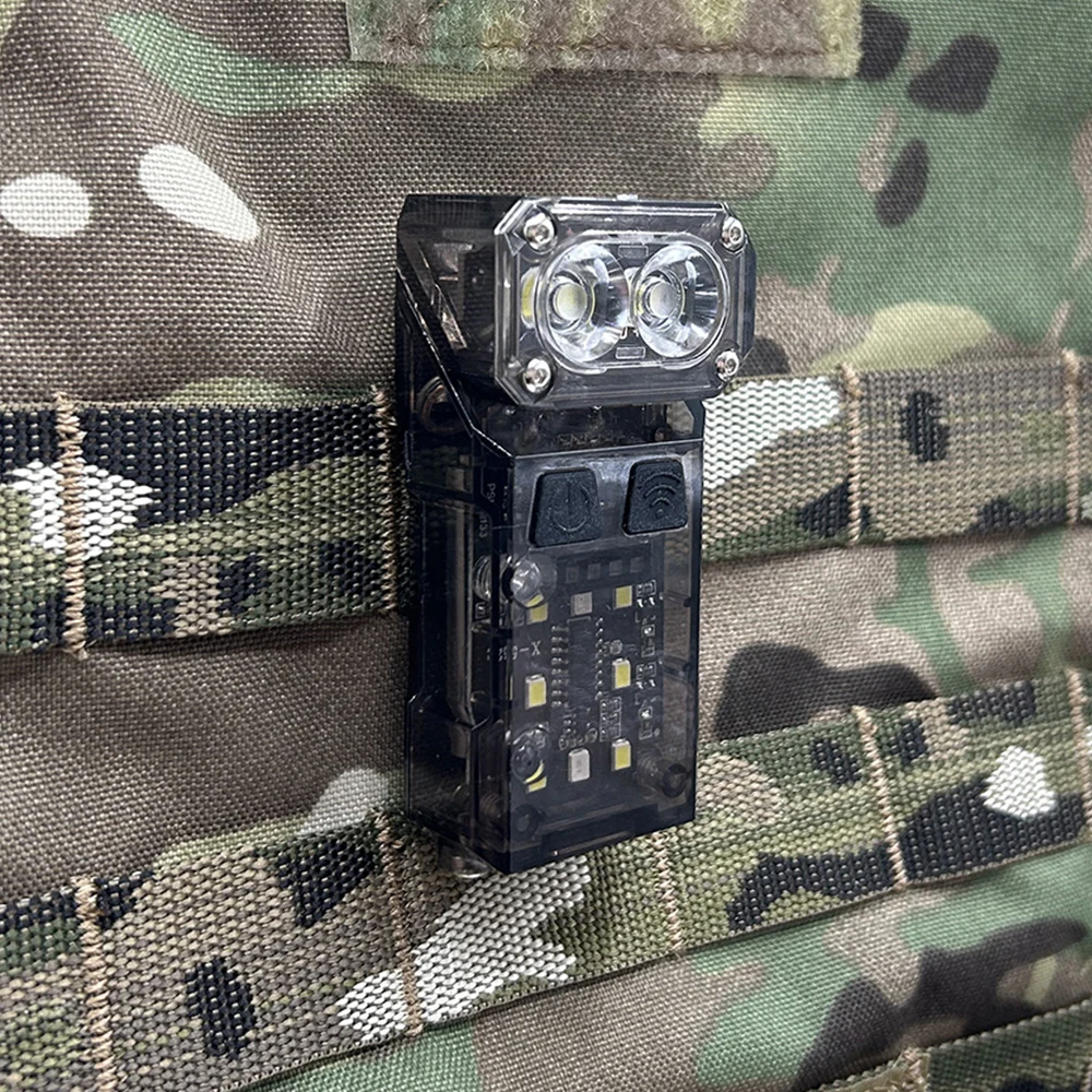 Luz táctica para casco, Mini llavero portátil multifunción, linterna Led de alto brillo para acampar al aire libre, caza y pesca - imagen 2