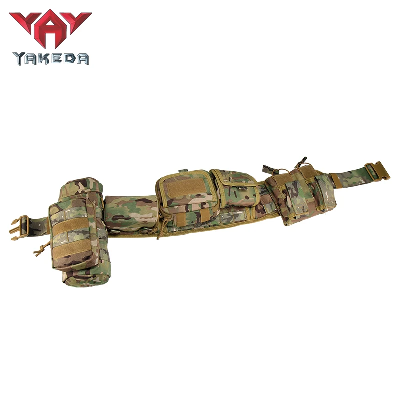 Yakeda-cinturón táctico acolchado MOLLE ajustable, funda para revistas, bolsa para dispositivos de caza, riñonera de combate - imagen 4