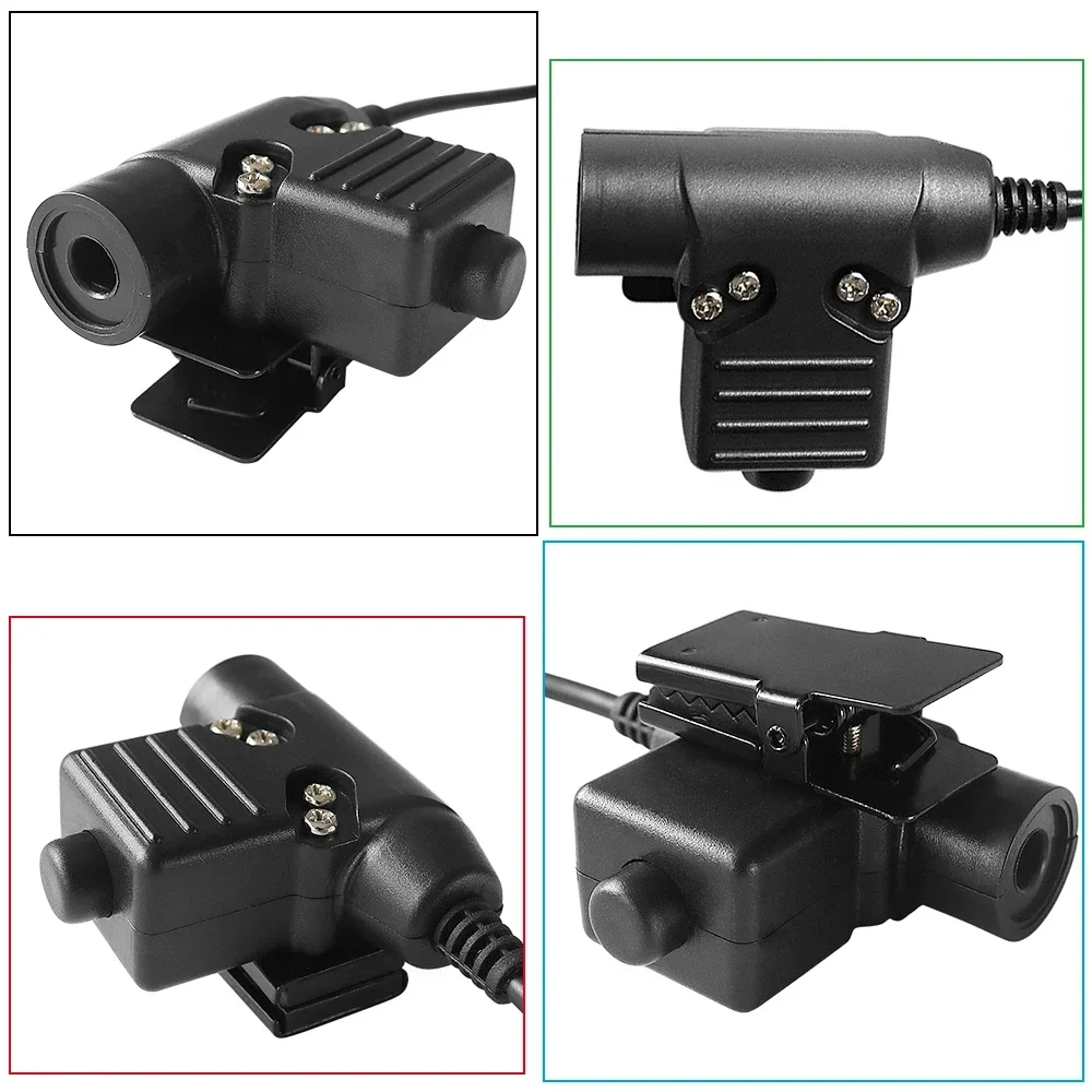 Adaptador de auriculares tácticos Ptt U94 Ptt de 6 pines para intercomunicador PRC 152 PRC 148 para auriculares PeltorCOMTA MSA Airsoft - imagen 3