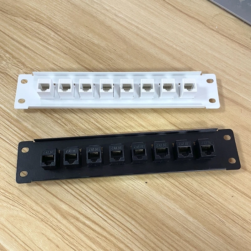 Panel conexión Ethernet 1U para montaje en pared/rack, bloque perforador para cableado CAT5e, envío directo - imagen 4