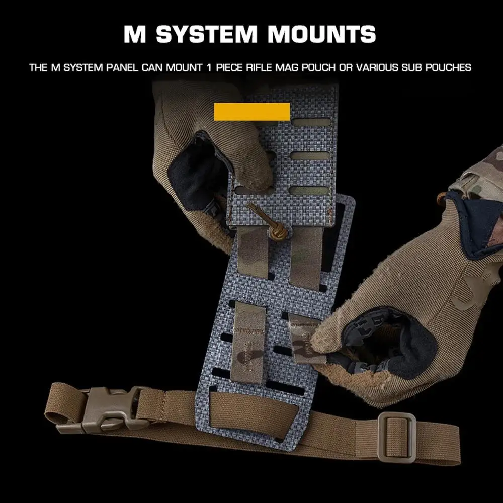 Bolsa táctica Mag, adaptador de placa de montaje, sistema M colgante inferior, cinturones de combate de caza de extracción rápida, plataforma de tiro, equipo Airsoft - imagen 5