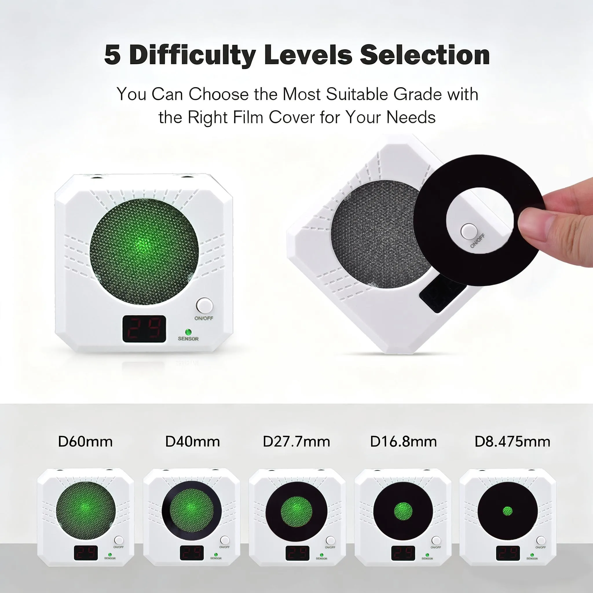 Objetivo láser de inducción infrarroja, puntuación electrónica, práctica de disparo sensible al Color con efectos de sonido, objetivo de entrenamiento láser - imagen 4