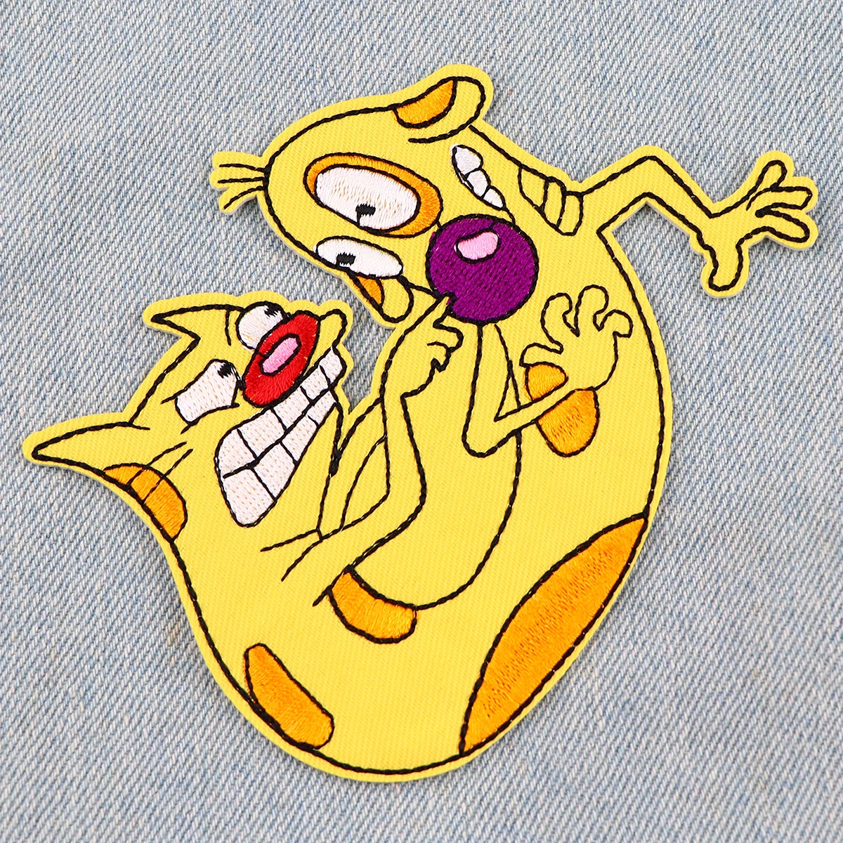 Parches bordados de animales de dibujos animados para ropa, pegatinas para planchar, DIY - imagen 4