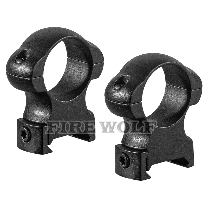 FIRE WOLF 2 unids/set alcance de acero anillos de 25,4mm perfil bajo medio alto para riel de 20mm escopos de caza montaje de anillo - imagen 2