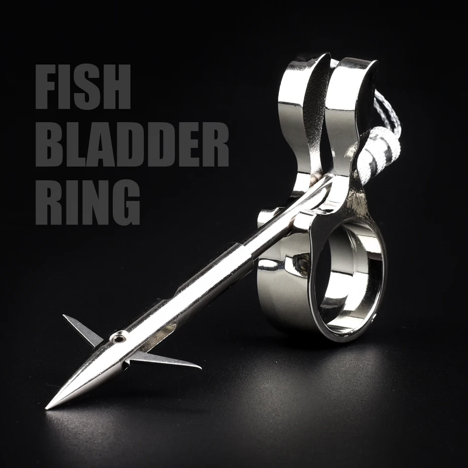Anillo de dardo de pescado para tiro al aire libre, pesca de Metal asistido, extractor asistido de dardo de dedo, lanzador multifuncional, herramientas para peces - imagen 3