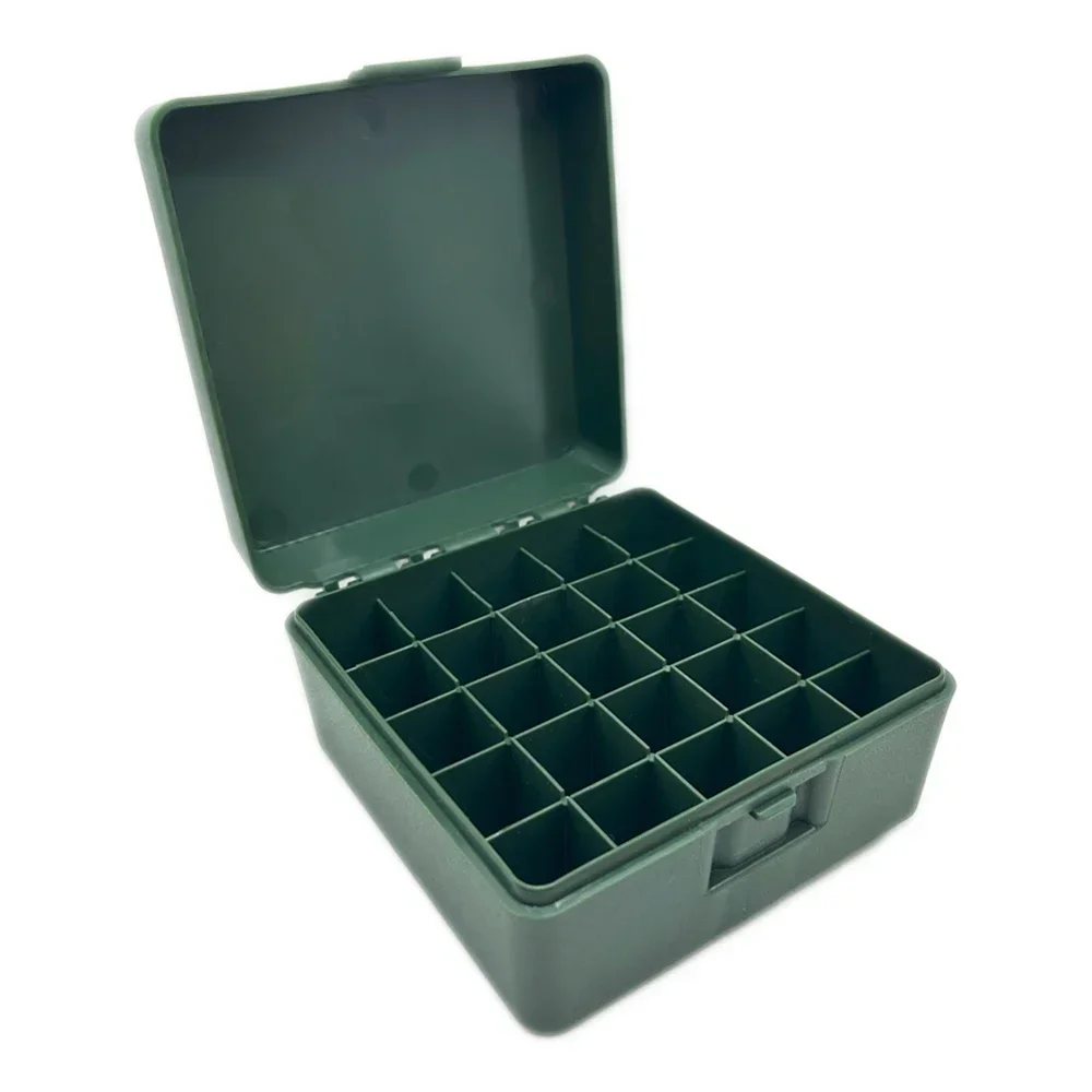 Caja de cartuchos tácticas de 25 cartuchos, soporte de carcasa de bala abatible, caja de munición para escopeta, accesorios de caza de municiones de calibre 12 - imagen 2