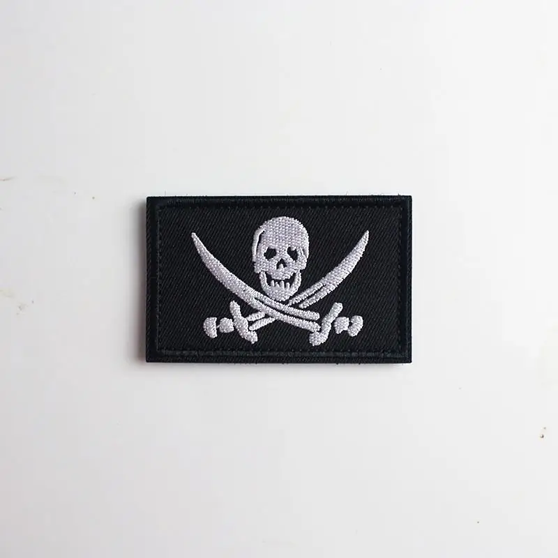 American Seal Skull 3D casco bordado Bagdes mochila pegatina brazalete táctico ojo calavera gancho y bucle parches para ropa - imagen 4