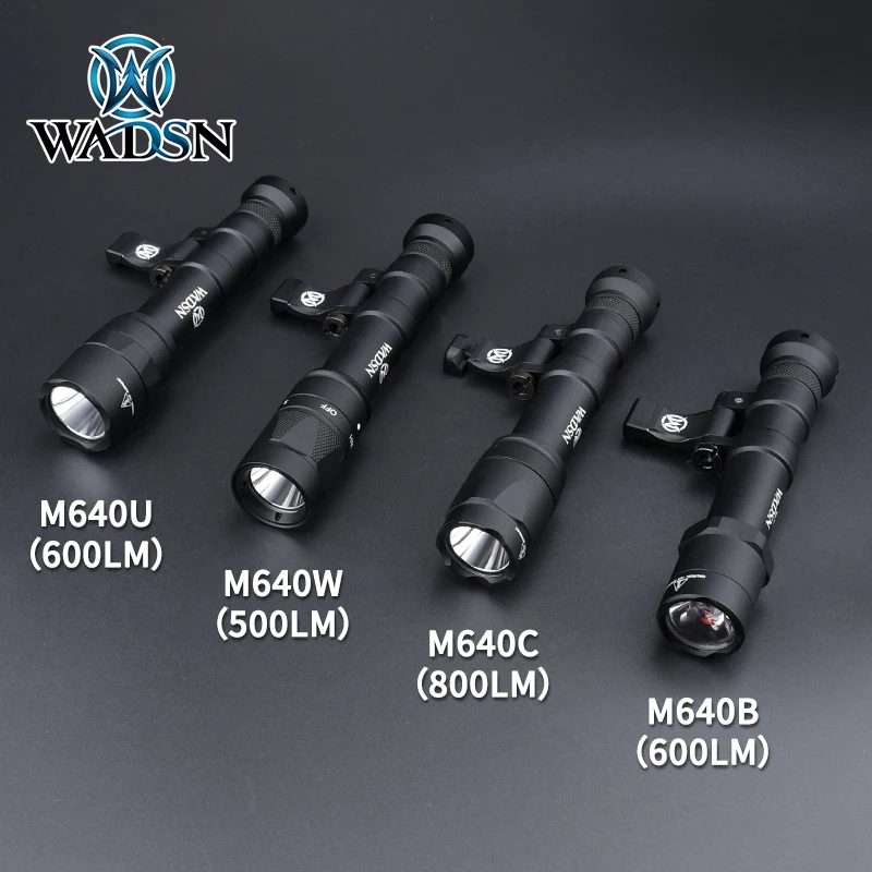 WADSN-linterna estroboscópica M640 640B, 640W 640U Surfire Scout, 800LM, Airsoft, luz de arma, Mlok, Keymod, Picatinny, iluminación de riel - imagen 4