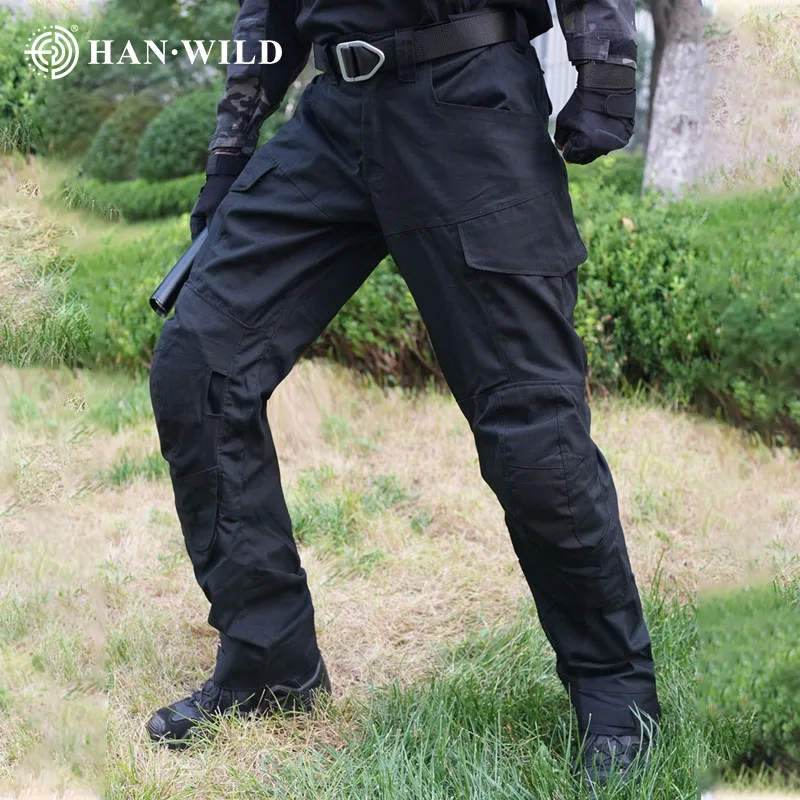 Pantalones de pesca al aire libre para hombres, pantalones de trabajo informales, pantalones Cargo de entrenamiento para ir al trabajo, equipo de senderismo impermeable, pantalones de Camping - imagen 4