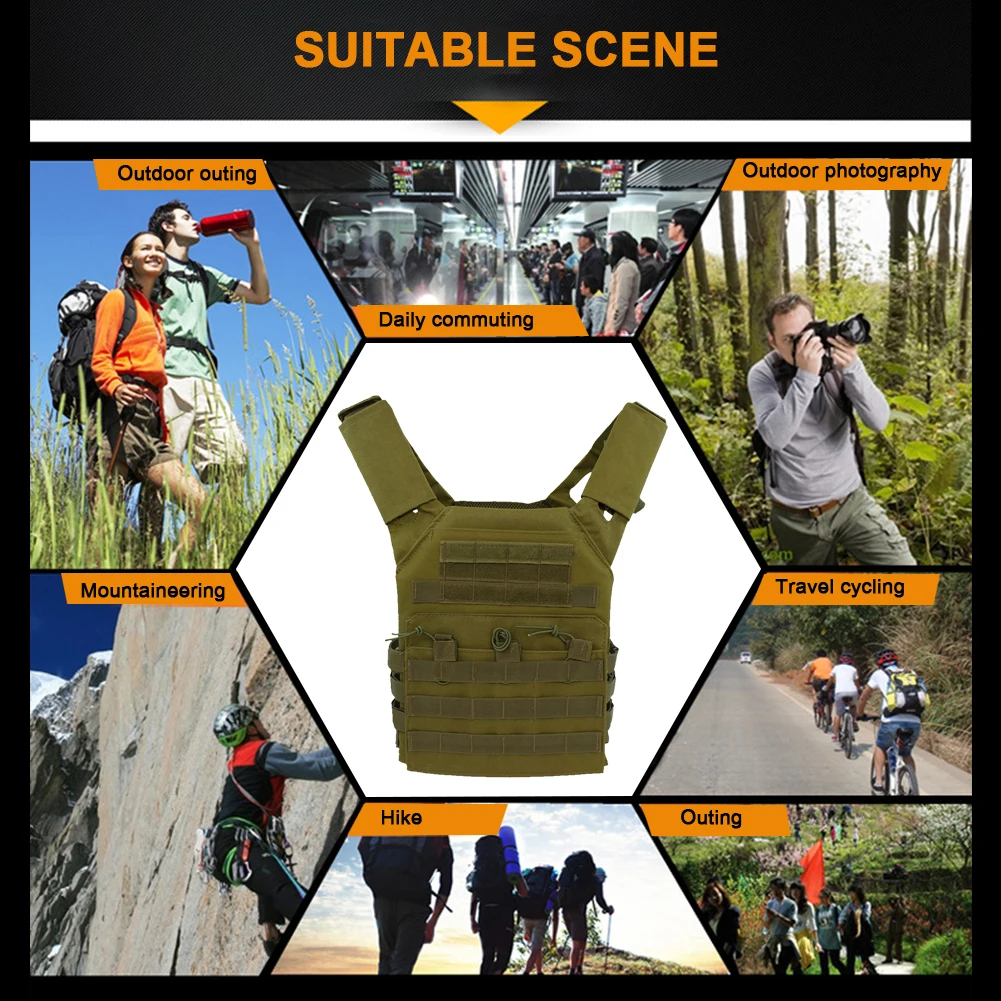 Nuevo chaleco táctico JPC con hebilla de liberación rápida, bolsa Triple para revistas, portador de caza, accesorio Airsoft, chaleco de juego MOLLE Army CS, equipo - imagen 5