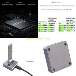 J1HC Compact PCIe M.2 SSD Cubiería SSD Caja externa Expandir almacenamiento con indicadores estatuas almacenan forma y