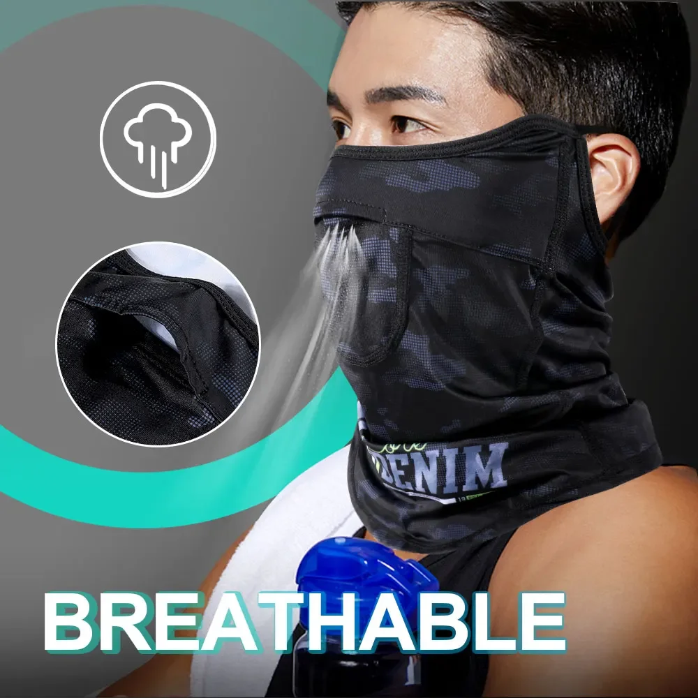 Verano ciclismo cara cubierta Traingle máscara Bandana oreja colgante a prueba de viento deportes senderismo correr bicicleta cuello polaina bufanda hombres mujeres - imagen 4