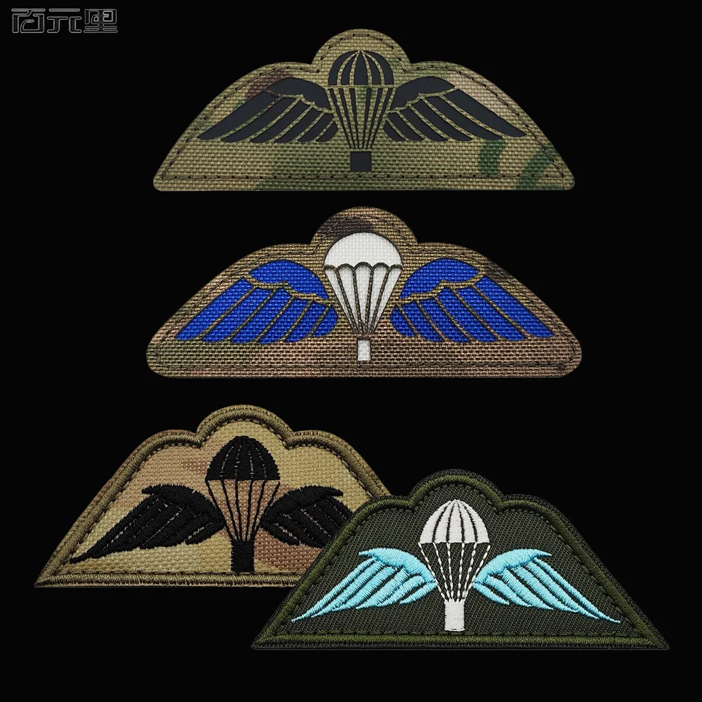 Parche de insignia de moral bordado paracaidistas británicos de EE. UU., brazalete táctico, mochila para exteriores, parches militares reflectantes - imagen 5