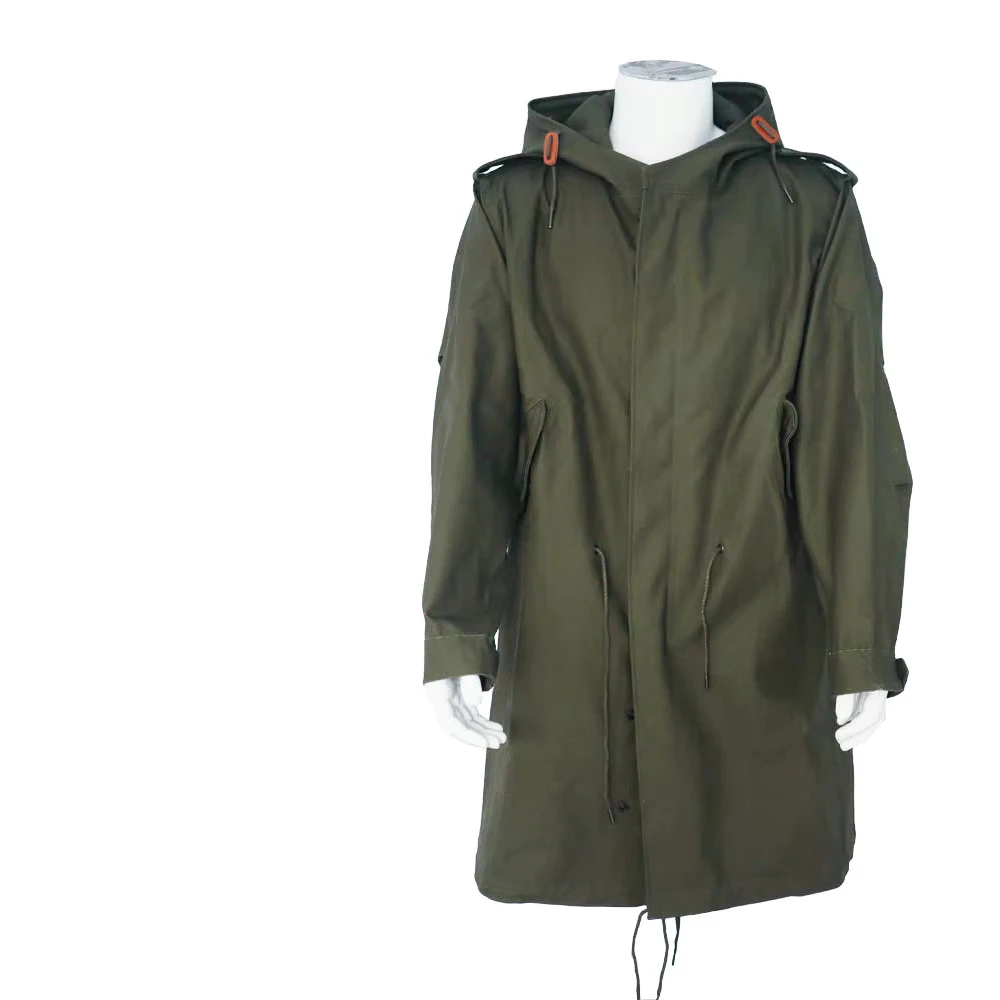 M51 WW2 chaqueta de soldado estadounidense entrenamiento informal deporte M51 abrigo de viento de cola de pez chaqueta cortavientos verde para hombre - imagen 2