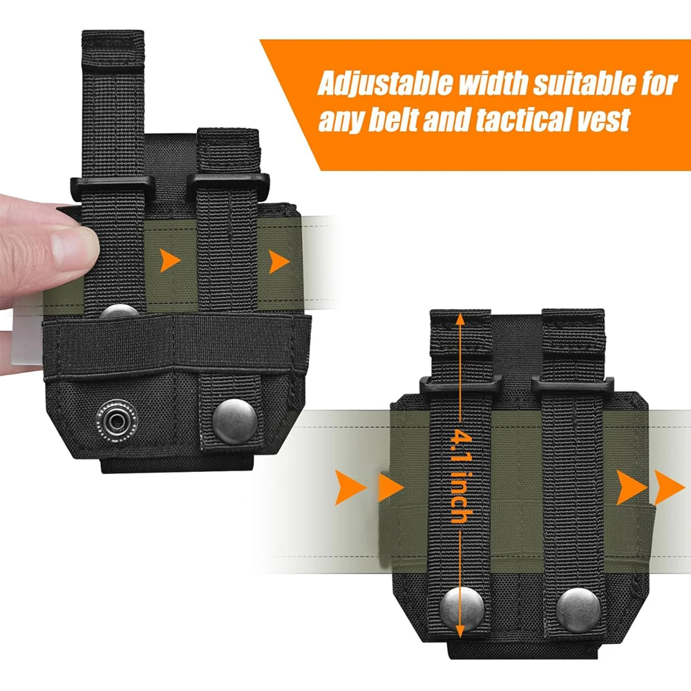 Bolsa para esposas Molle, funda con soporte para grilletes, funda Universal para esposas de extracción rápida, funda para puños de cadena estándar, bolsa para cinturón - imagen 4