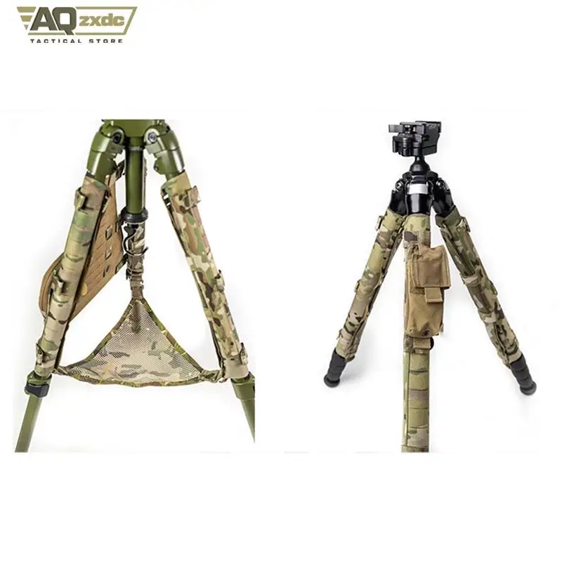 AQzxdc Cubierta protectora táctica para trípode de ametralladora pesada: se fija y quitar rápidamente con la cubierta de pierna de velcro del sistema Molle - imagen 2