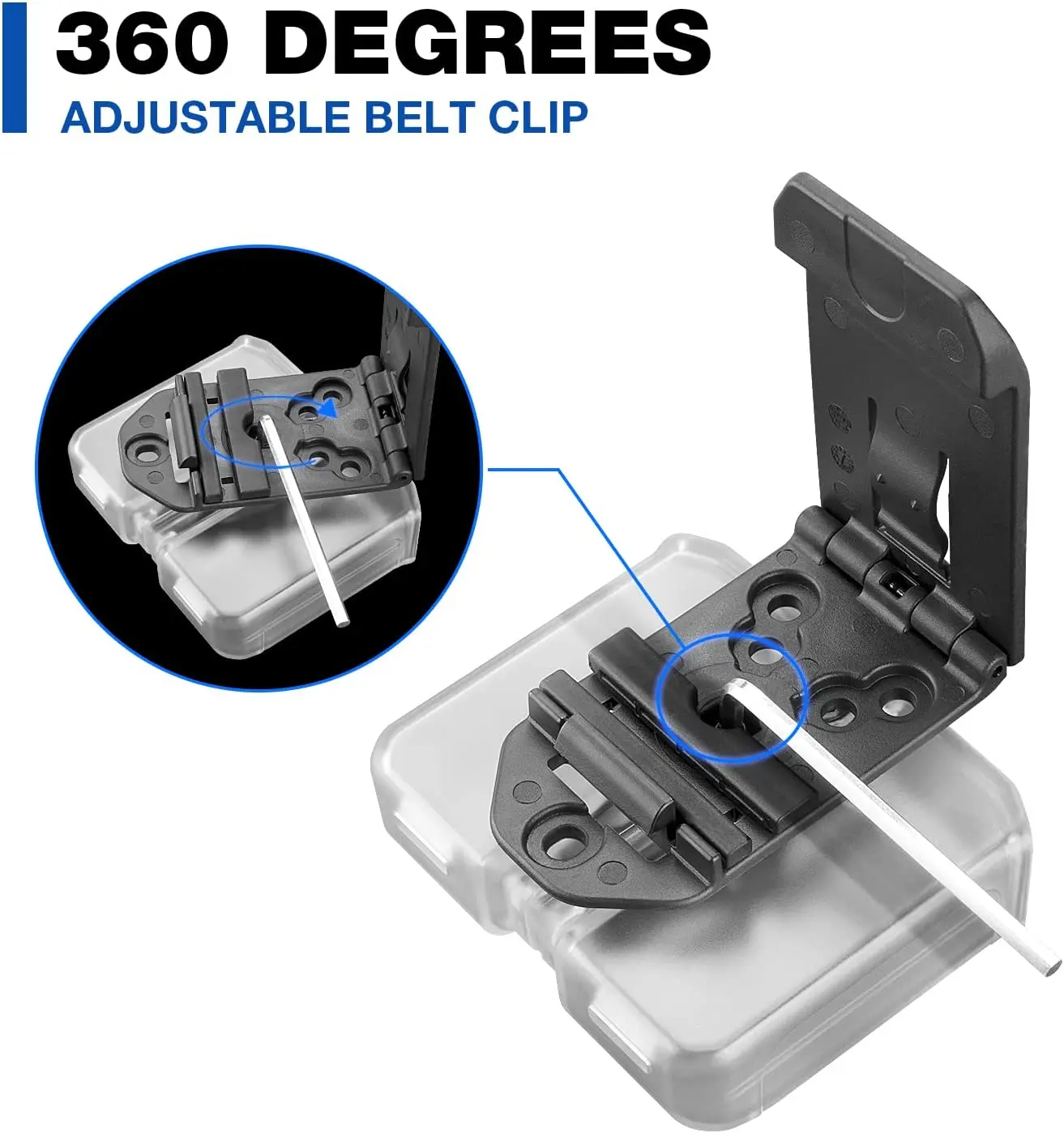 Gun & Flower-funda Universal transparente esmerilada para cargador doble, 9mm .40, doble pila, funda magnética con Clip para cinturón de 1,5 ''-2'' - imagen 3