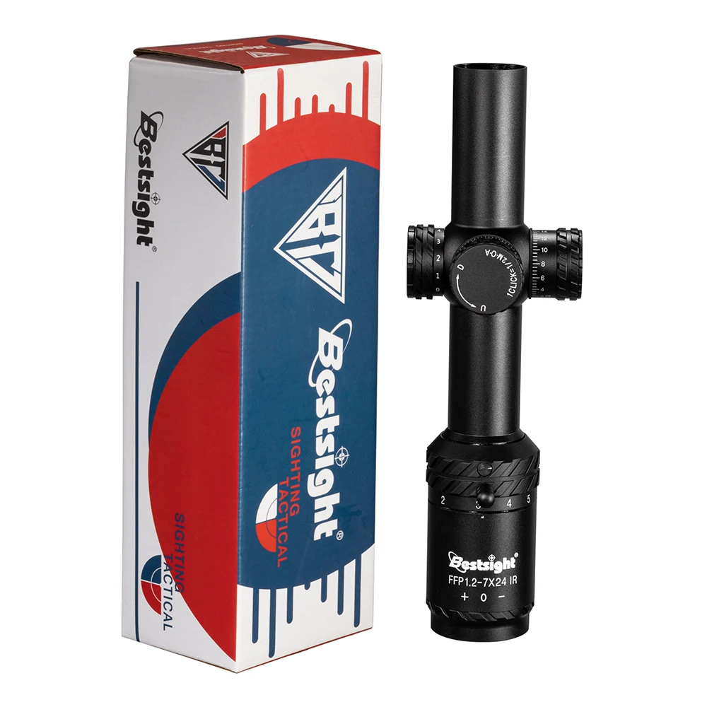 1,2-7x24 avión de primer enfoque mira óptica táctica alcance compacto ar15 alcance Airsoft Rifles caza - imagen 5