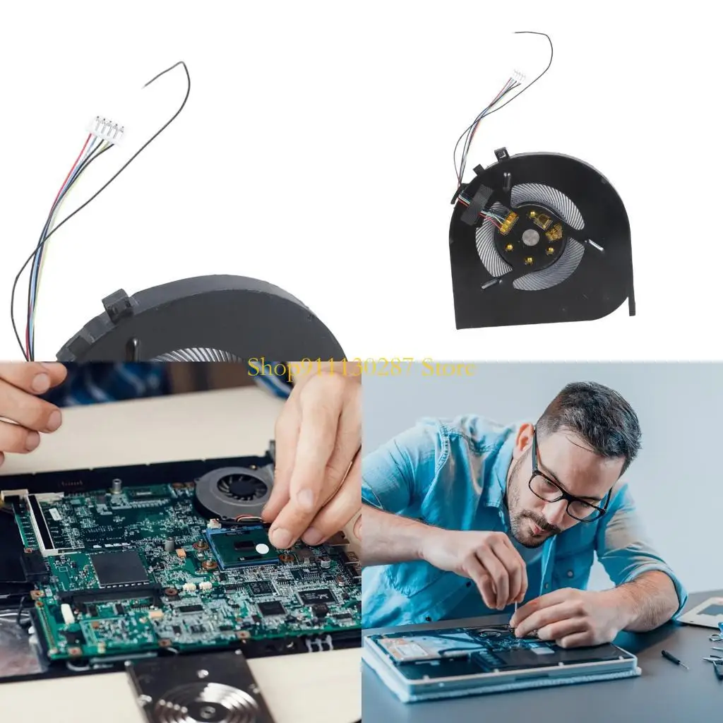 J1HC Reemplazo computadora portátil CPU Enfriamiento Ventilador computadora portátil Radiador gráficos