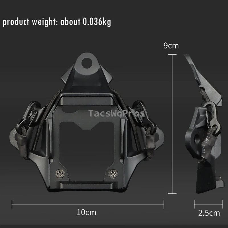 Adaptador de montaje de casco táctico de visión nocturna, aleación de aluminio, cubierta NVG, accesorios rápidos, Base de soporte de cámara - imagen 5