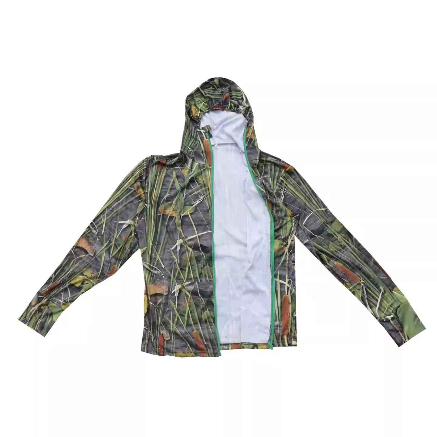 Chaqueta con capucha de pesca con protección solar de verano, Sudadera con capucha fina, ligera y transpirable con cremallera frontal para deportes al aire libre, escalada y senderismo - imagen 5