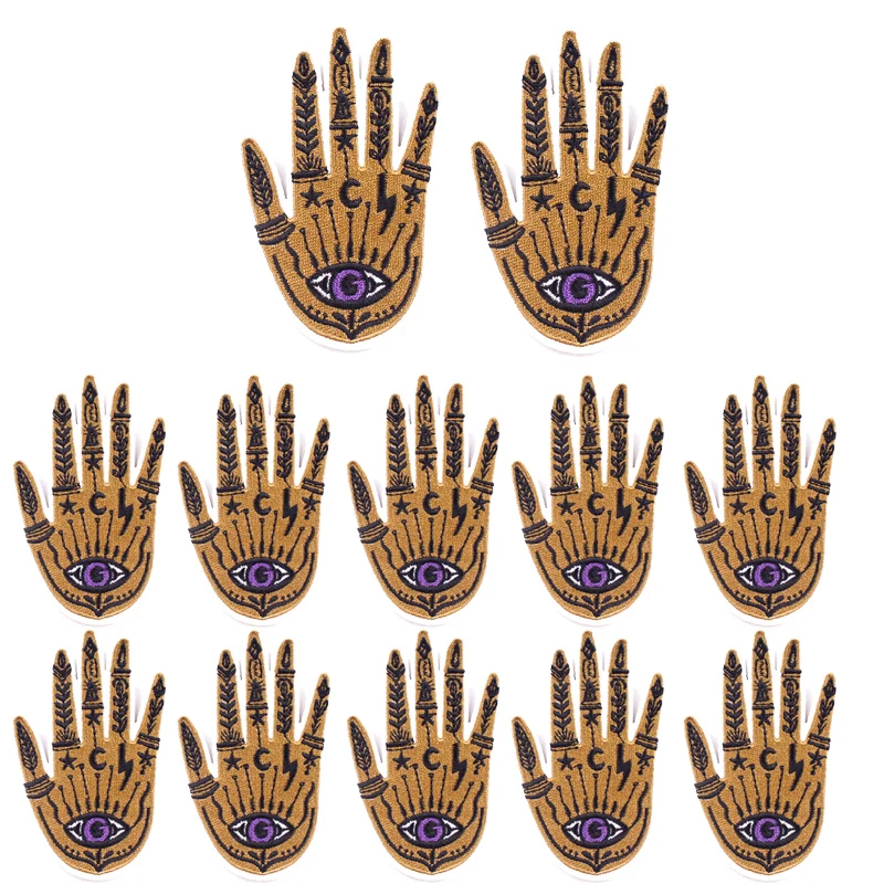 10 unids/lote parche Punk parche de piedra de cristal parches para planchar para ropa DIY pegatina bordada de farmacéutico apliques para coser - imagen 4