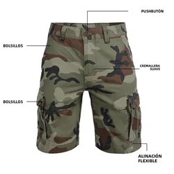 SINAIRSOFT pantalones cortos tácticos camuflaje múltiples bolsillos
