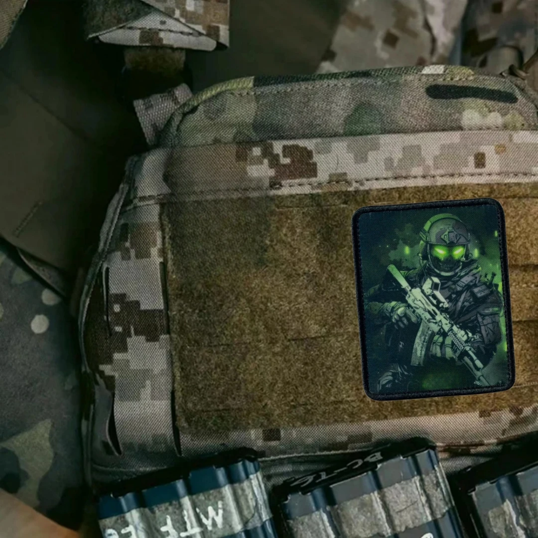 Parche táctico Spawn, insignia de Moral del cuerpo bordado, pegatina de mochila militar, Impresión de gancho, parches de bucle para ropa - imagen 3