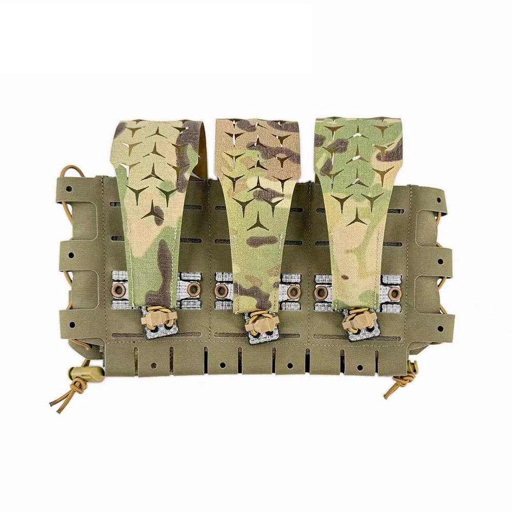 Equipo de pecho táctico frontal M4 556, bolsa Triple para revistas, juego de fundas con tapa silenciosa - imagen 4