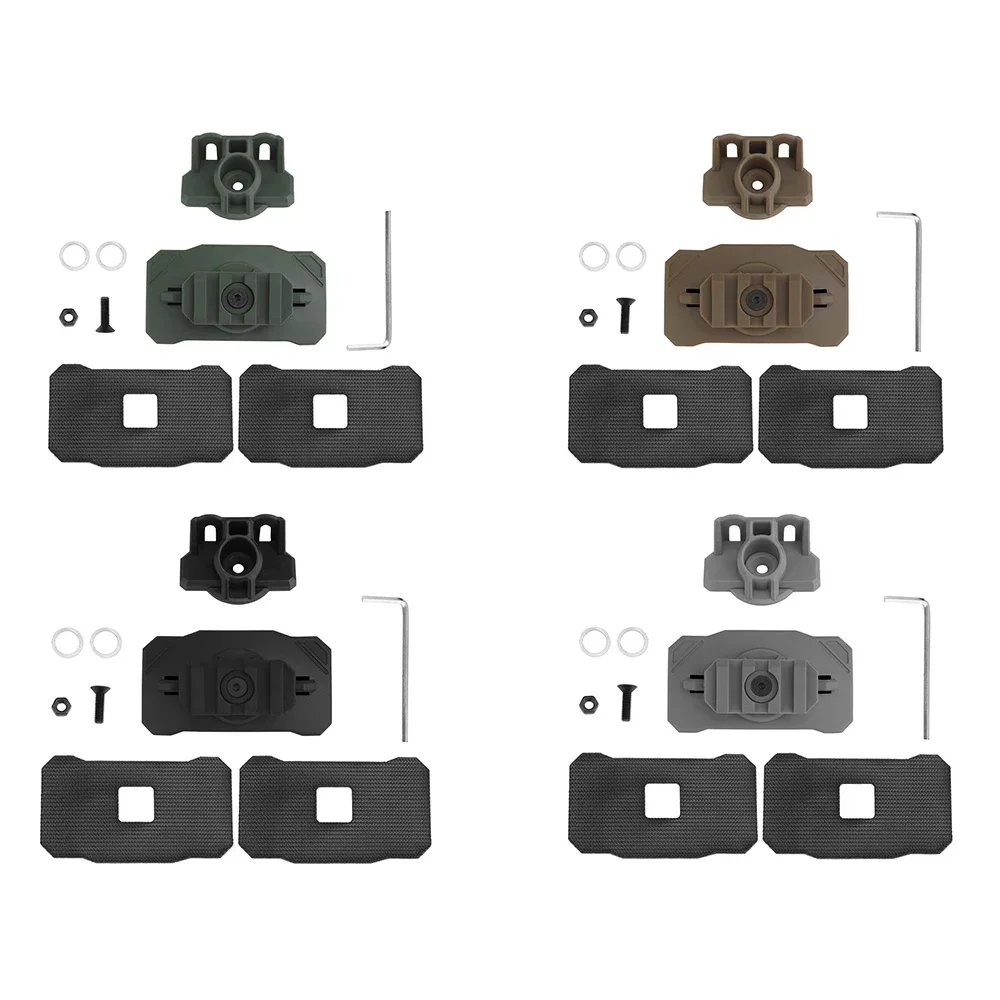 Adaptador de Base de montaje de linterna para casco táctico, dispositivo de visión nocturna de rotación, accesorio de montaje, soporte para linterna