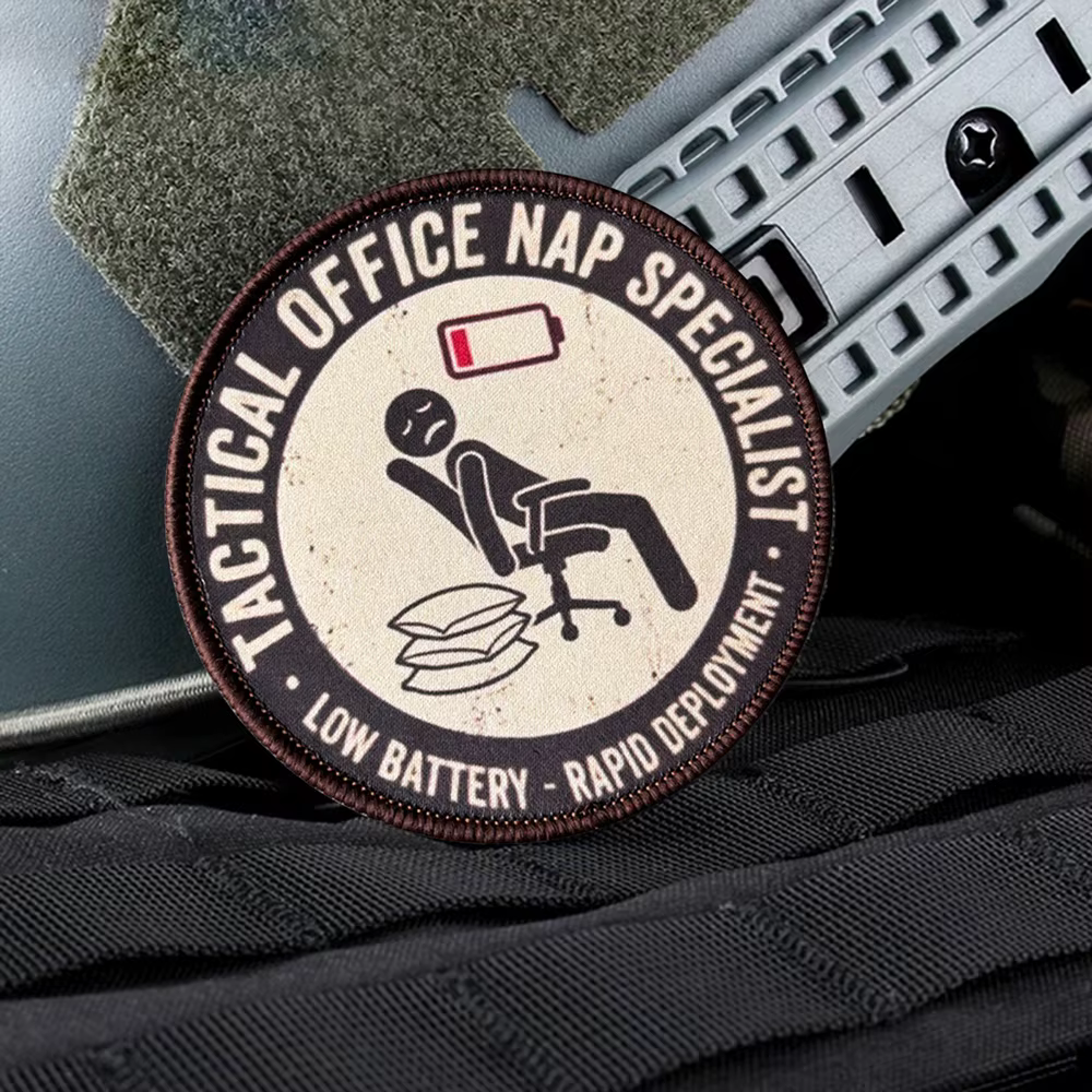 Parche táctico militar insignia gancho y bucle batería baja - imagen 2