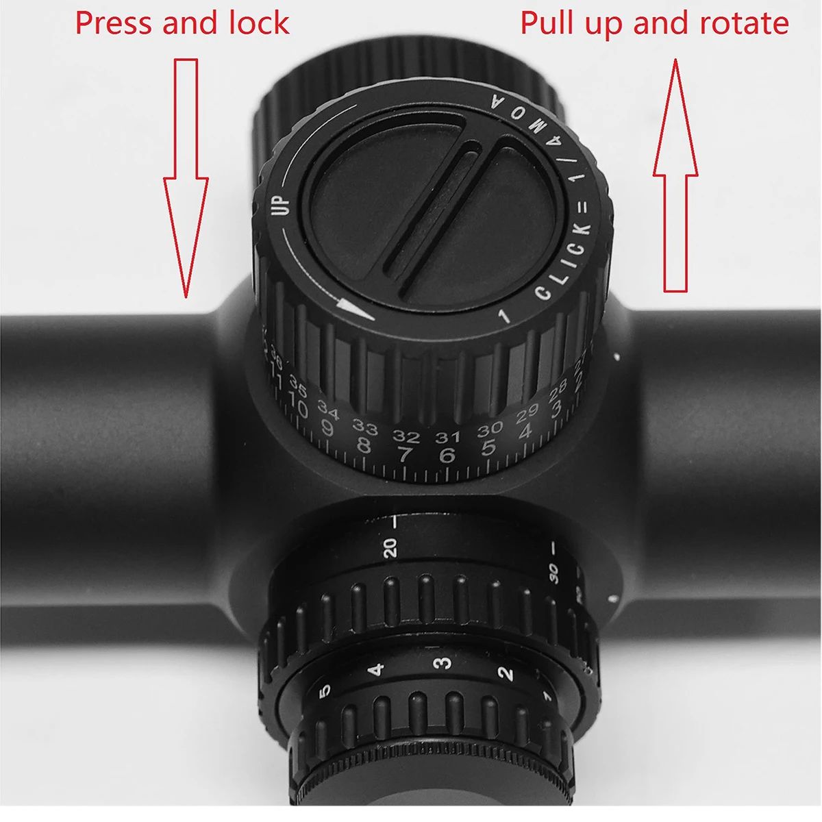 SKWoptics-First Focal Plane Rifle Scope FFP, Anillo de largo alcance de 34 mm, Caza, Clase F, 6-36x56FFP MOA - imagen 3
