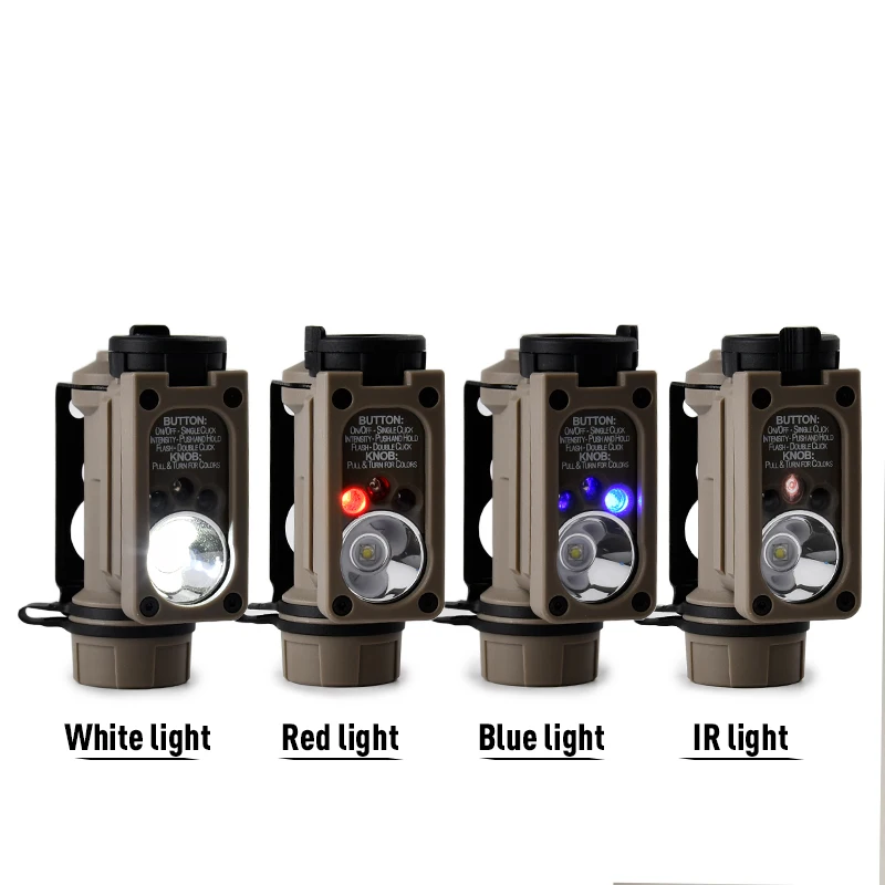 Luz táctica Sidewindr 2 FAST para casco, faro LED rojo, azul, IR, blanco, lámpara estroboscópica, equipo de iluminación exterior multifuncional - imagen 2