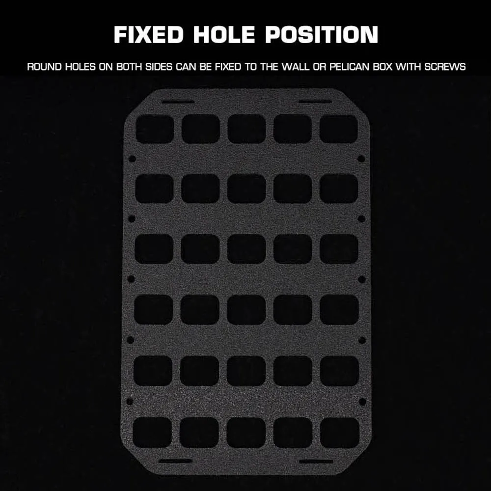 Placa de almacenamiento táctica de PP, 8x12,5 pulgadas, portátil, caza, tiro, funda Airsoft, soporte para revista, mochila, equipo de transporte - imagen 5