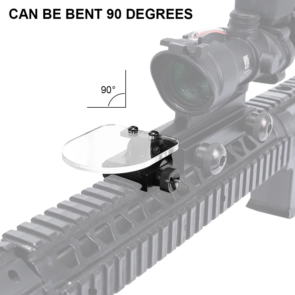 Soporte de alcance abatible táctico, cubierta protectora de lente transparente a prueba de balas, mira telescópica Airsoft, accesorios de mira de punto rojo para caza - imagen 5