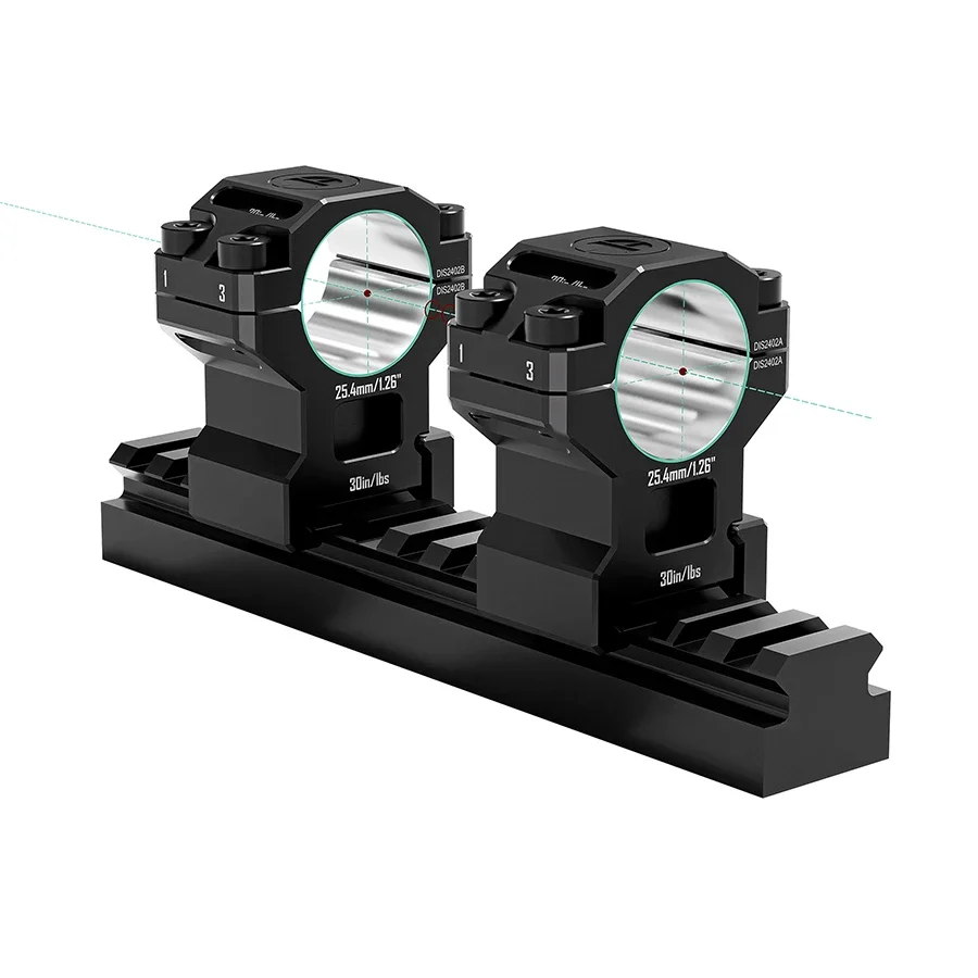 Discovery-anillos de alcance de 25,4mm para riel Picatinny Cnc 7075, accesorios de caza de aluminio de aviación, anillo de montaje para exteriores - imagen 4