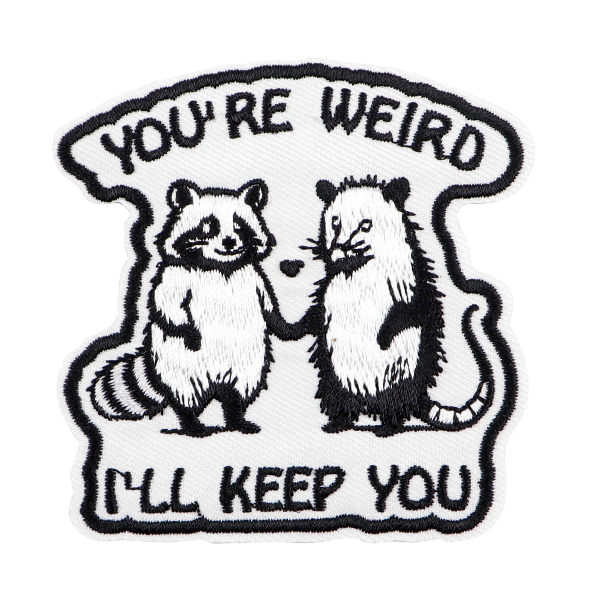 Parche para planchar con mapachos y óposums, parche de dibujos animados para ropa, parche bordado, accesorios de ropa, pegatinas de costura - imagen 5