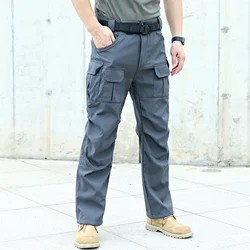 Pantalones Cargo de caza para hombre, pantalones tácticos multibolsillos impermeables para exteriores, pantalones de trabajo rasgados para senderismo y primavera y otoño